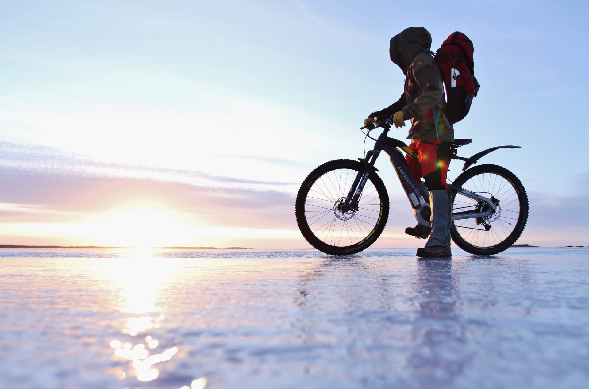 Cycling on the ice