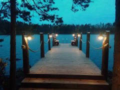 Dock of the smoke sauna at Niemilomat