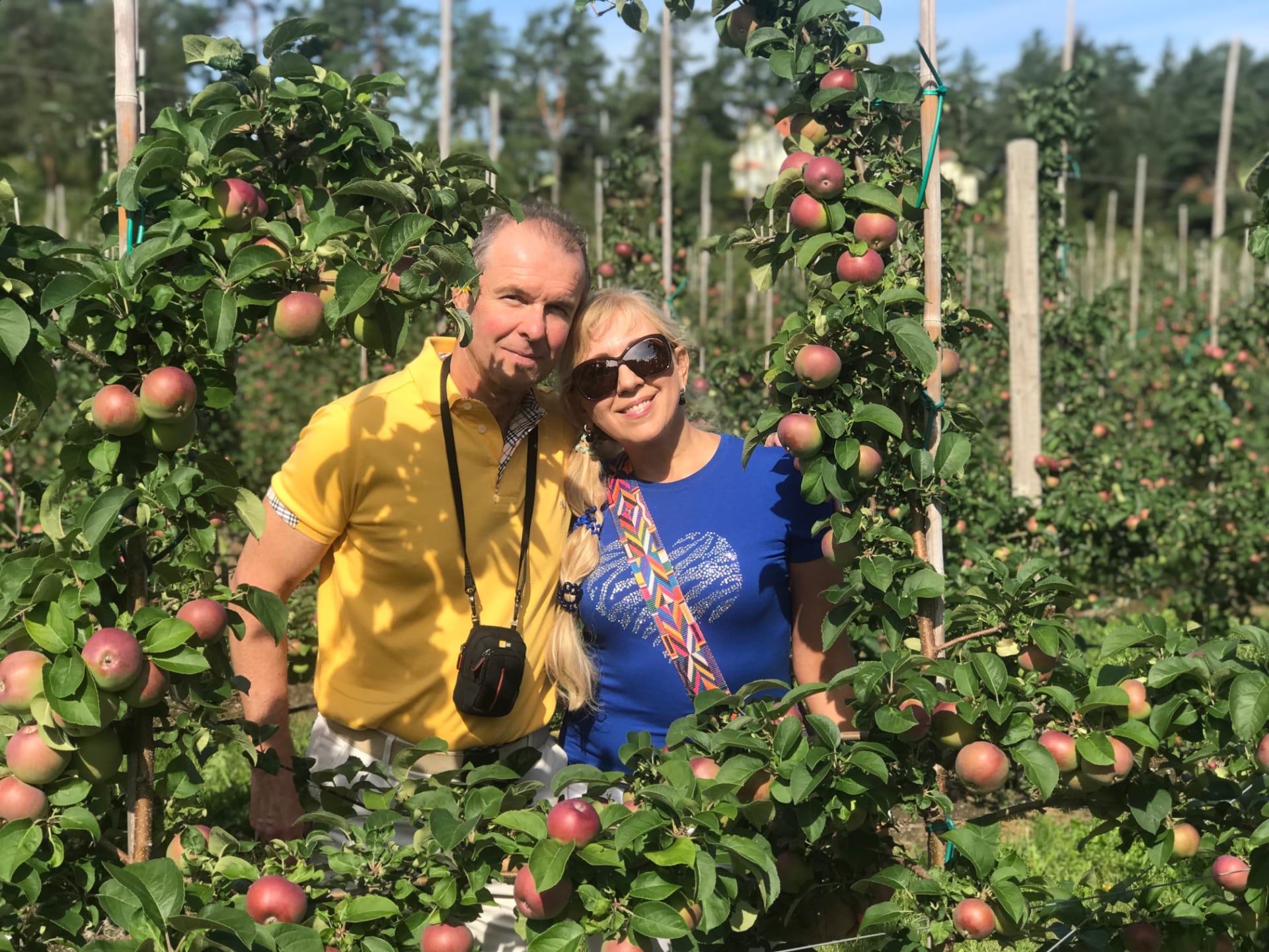 Visiting local apple farm.