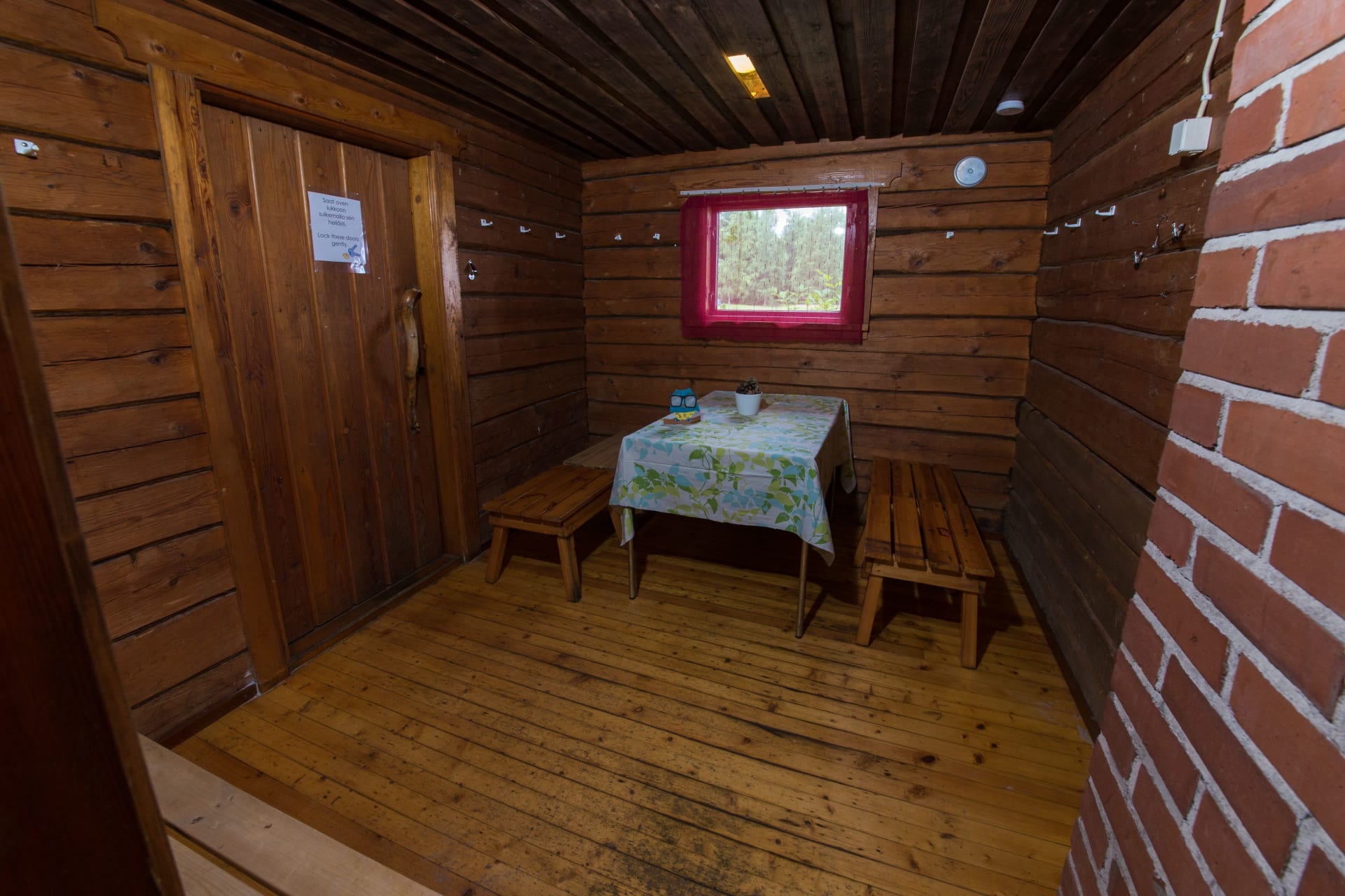 Dressing room of the sauna