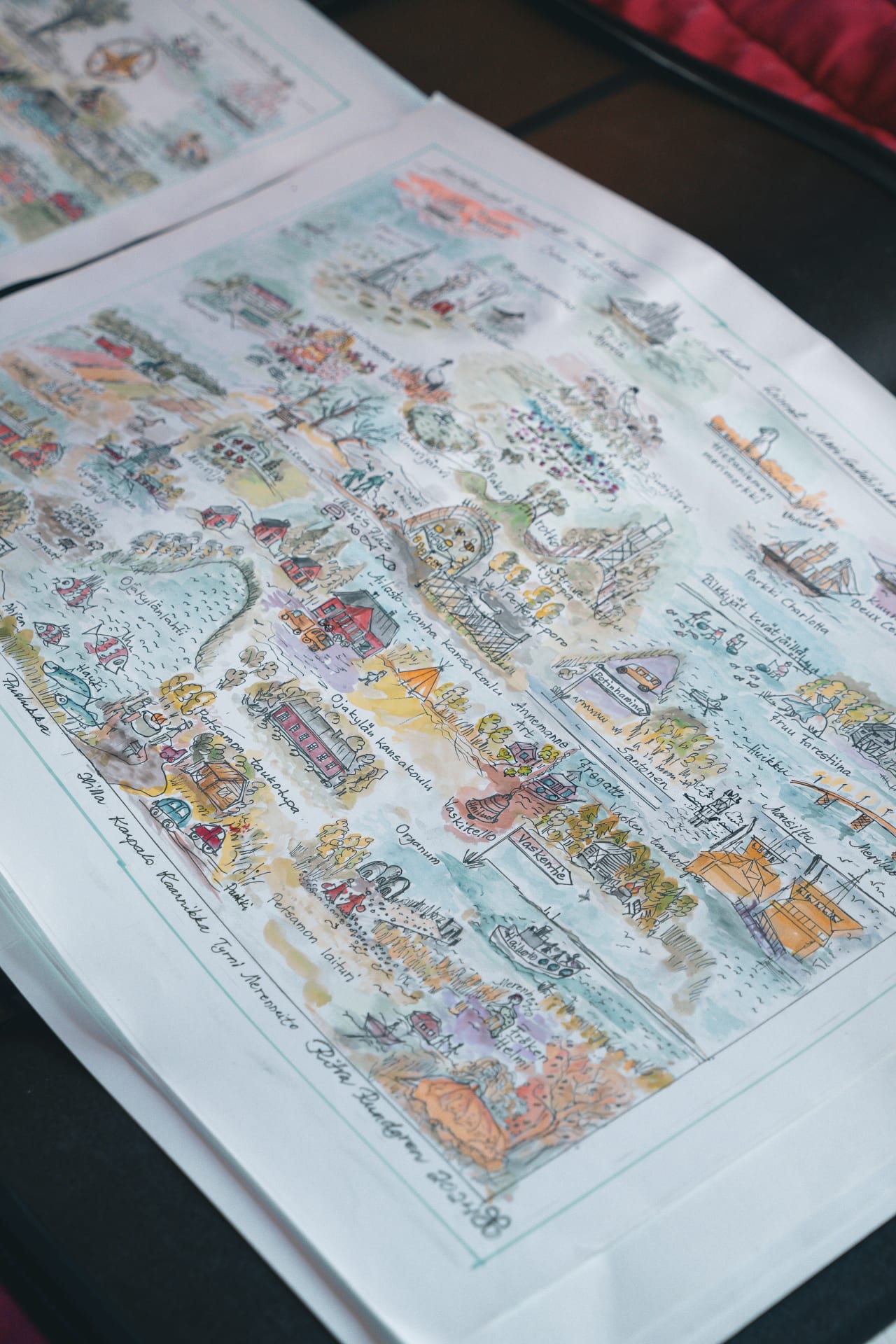 Visual illustration of Mrs Santa Claus Finland about the island of Hailuoto and it´s history
