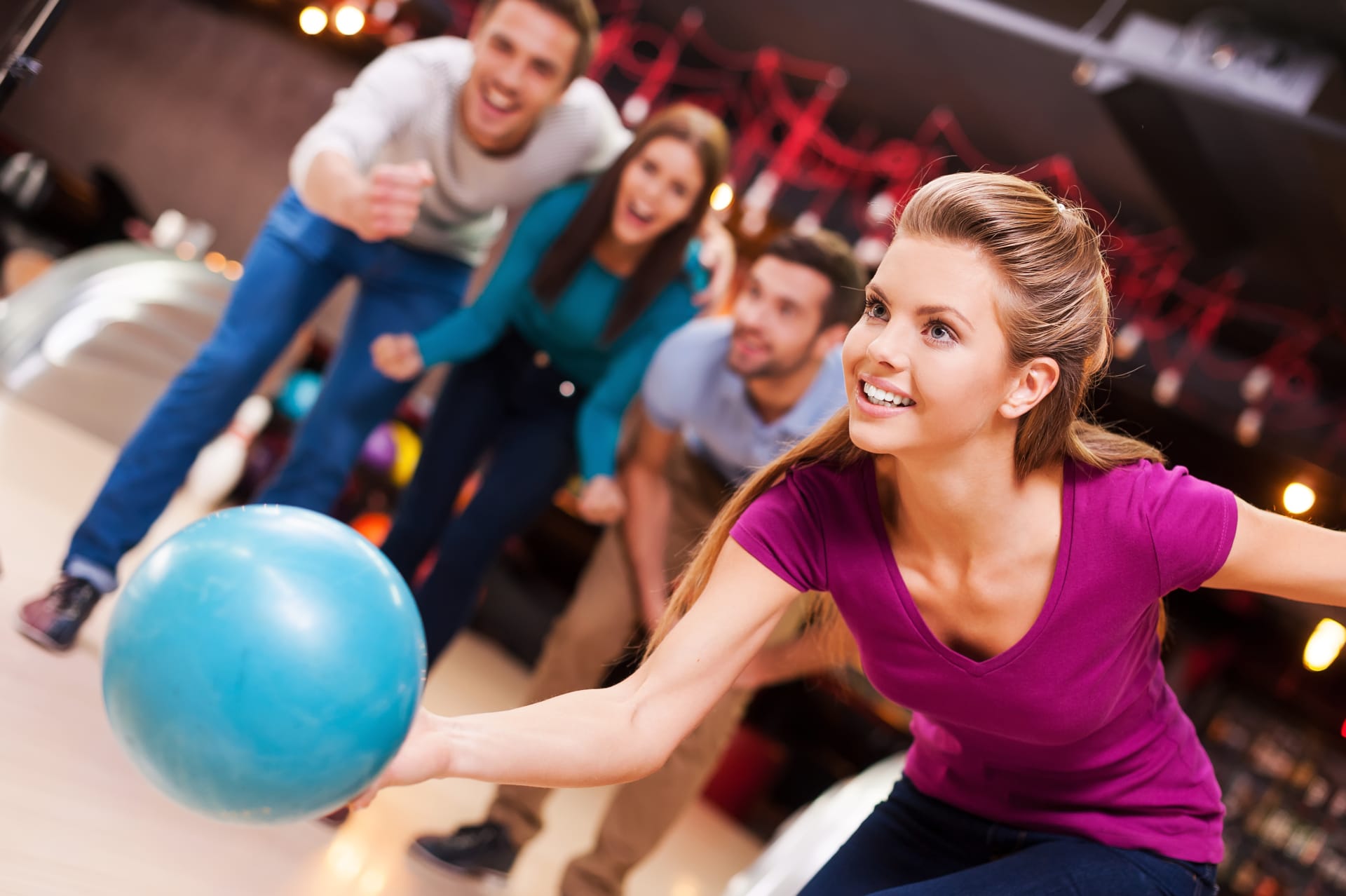 Bowling with friends and family