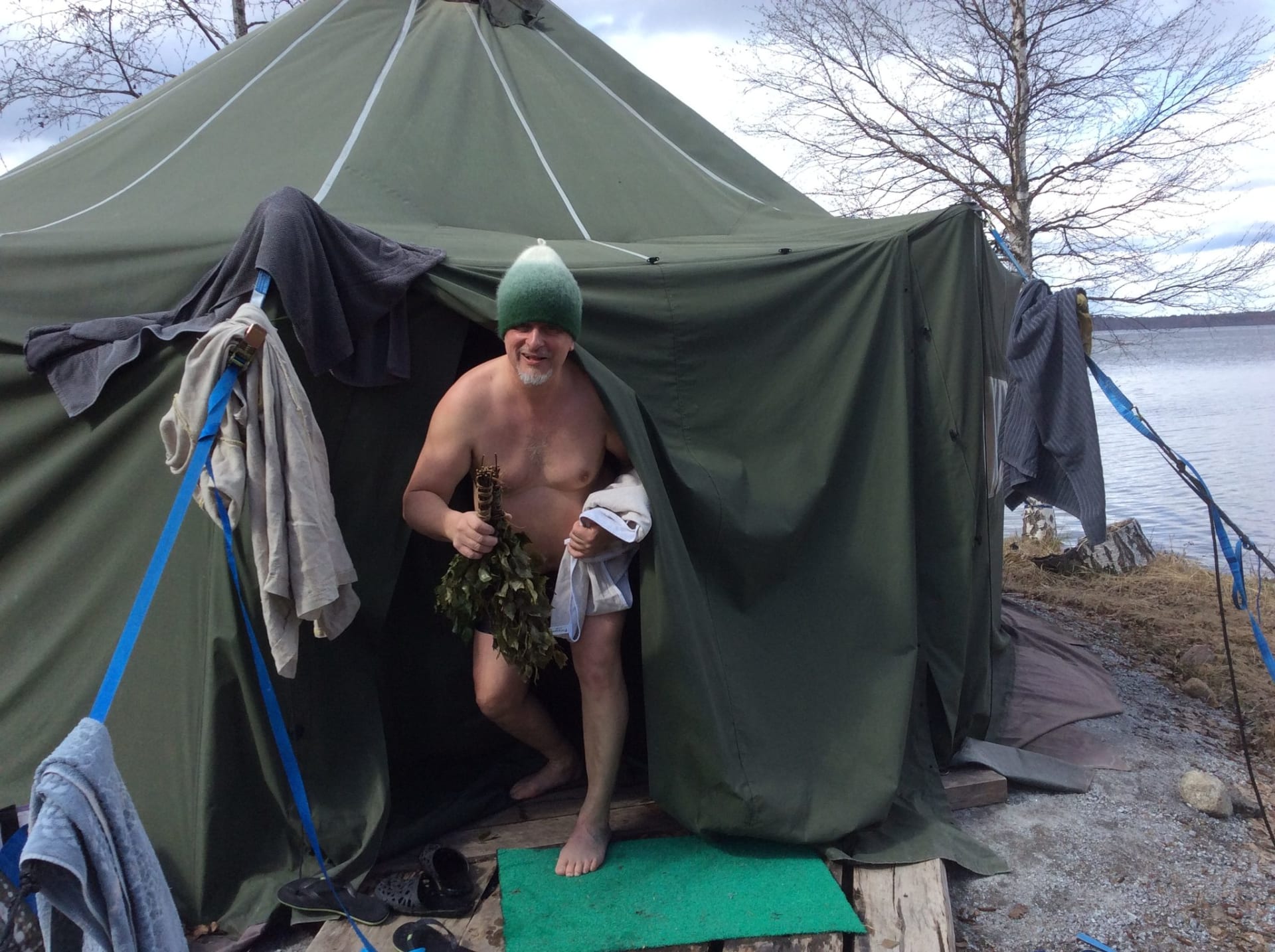 Sauna experience can be built in a tent