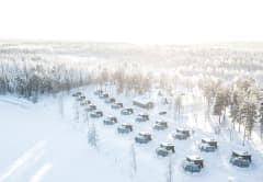 Arctic Igloos located next to Ranualake in two rows