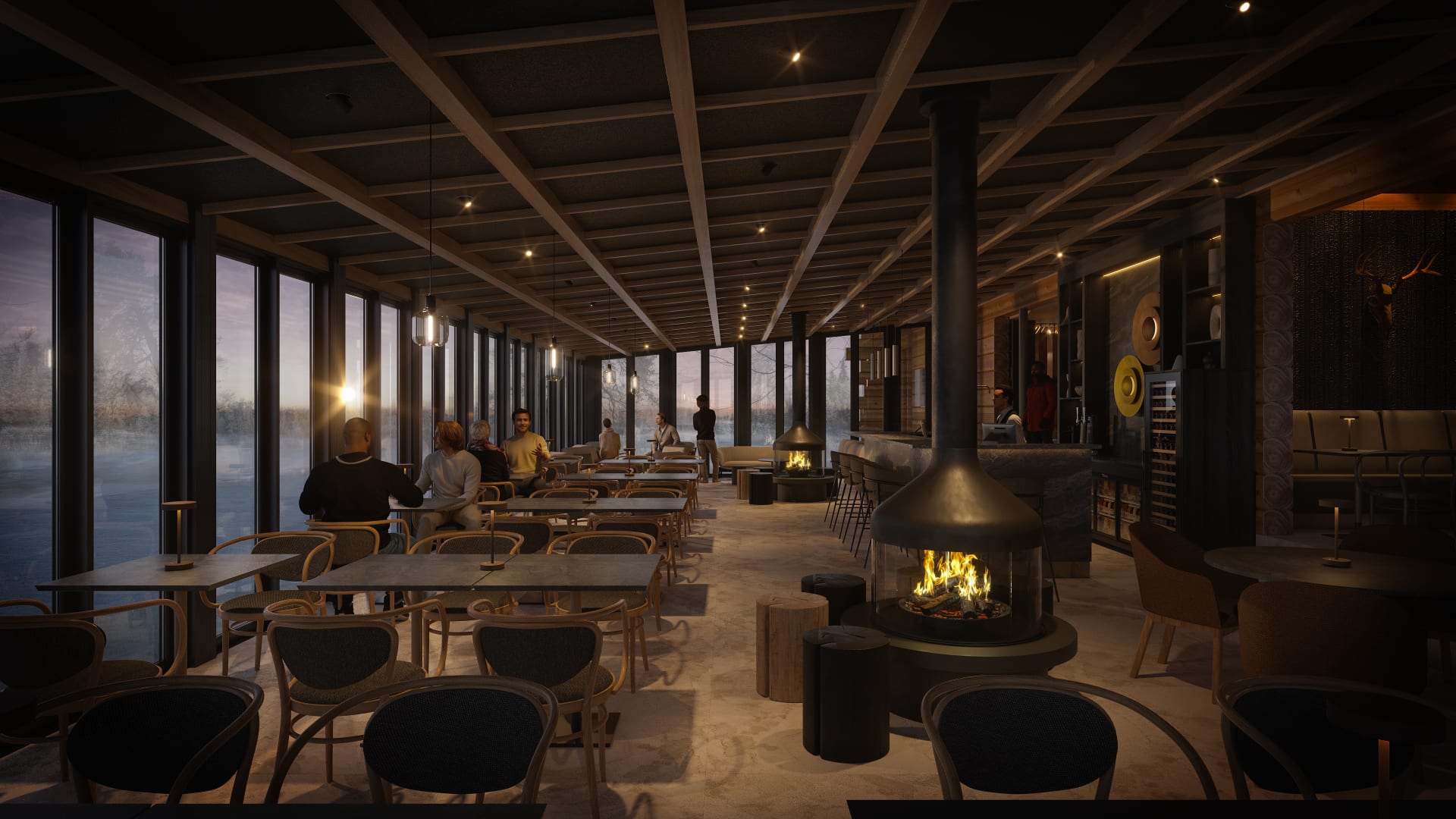 Niva restaurant glass terrace