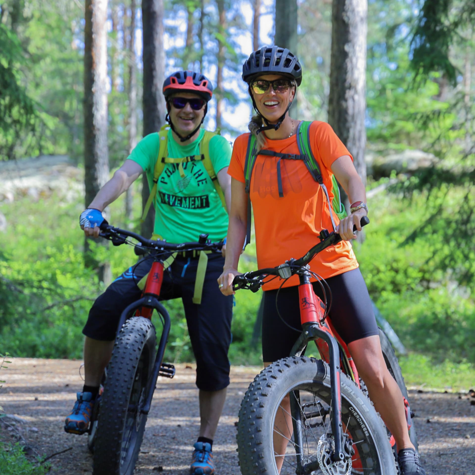 Mountain biking in Nuuksio.