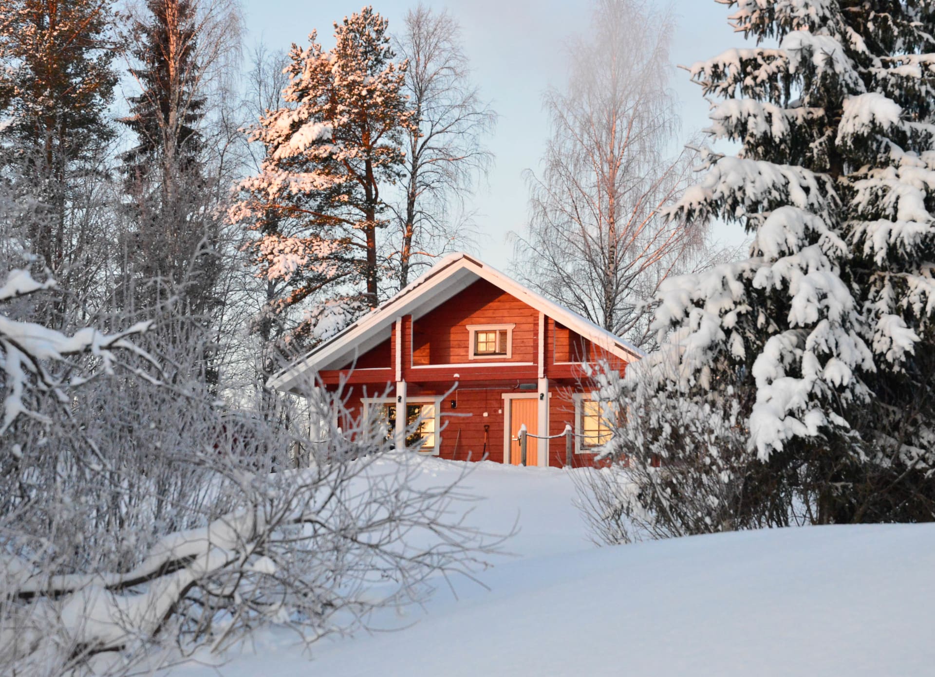 Cottage in winter season