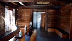 Changing room in the smoke sauna