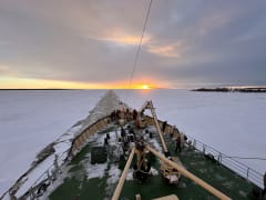 frozen sea view from the icebreaker sampo