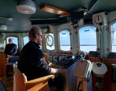 steering the icebreaker sampo from the captains bridge