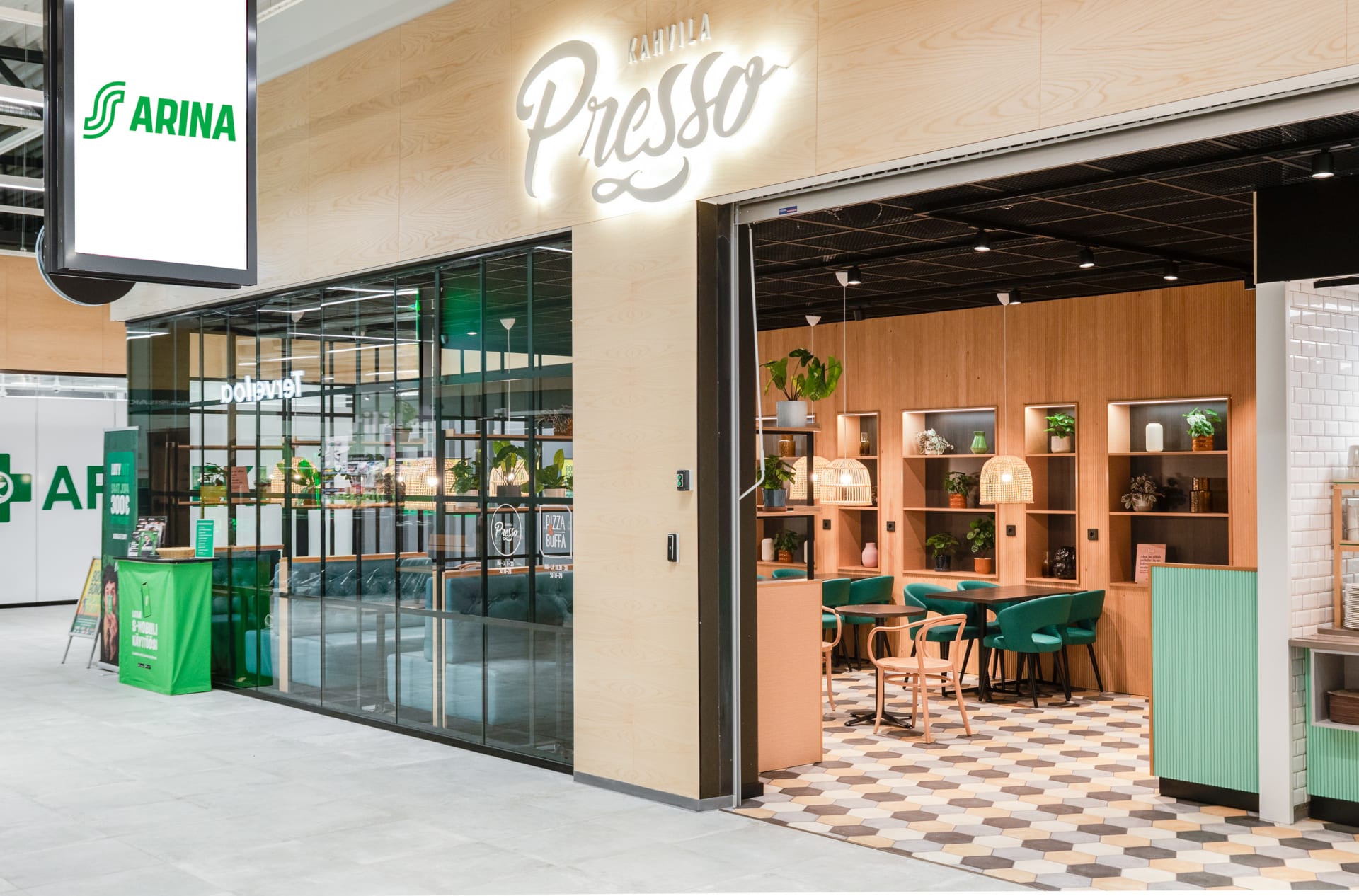 Presso entrance