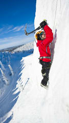 Jääkiipeilyä Rukan hiihtokeskuksessa