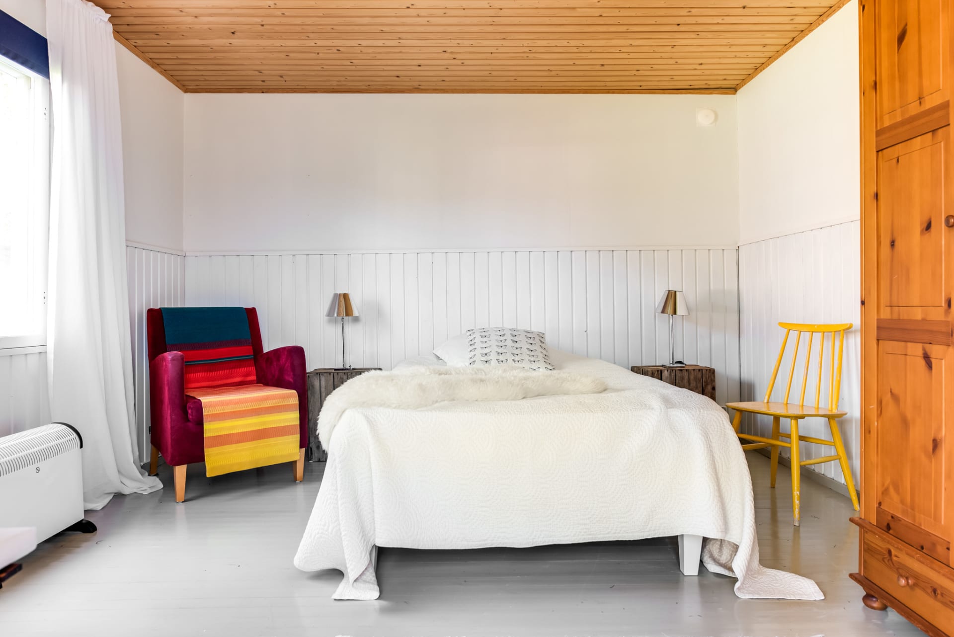Family room, baby bed on request.