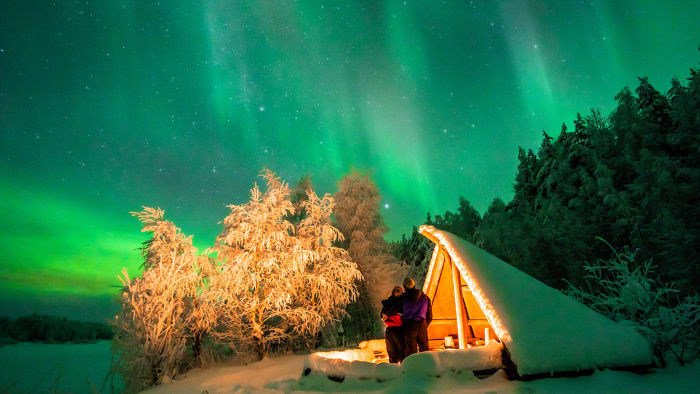 Private aurora hunting in Lapland