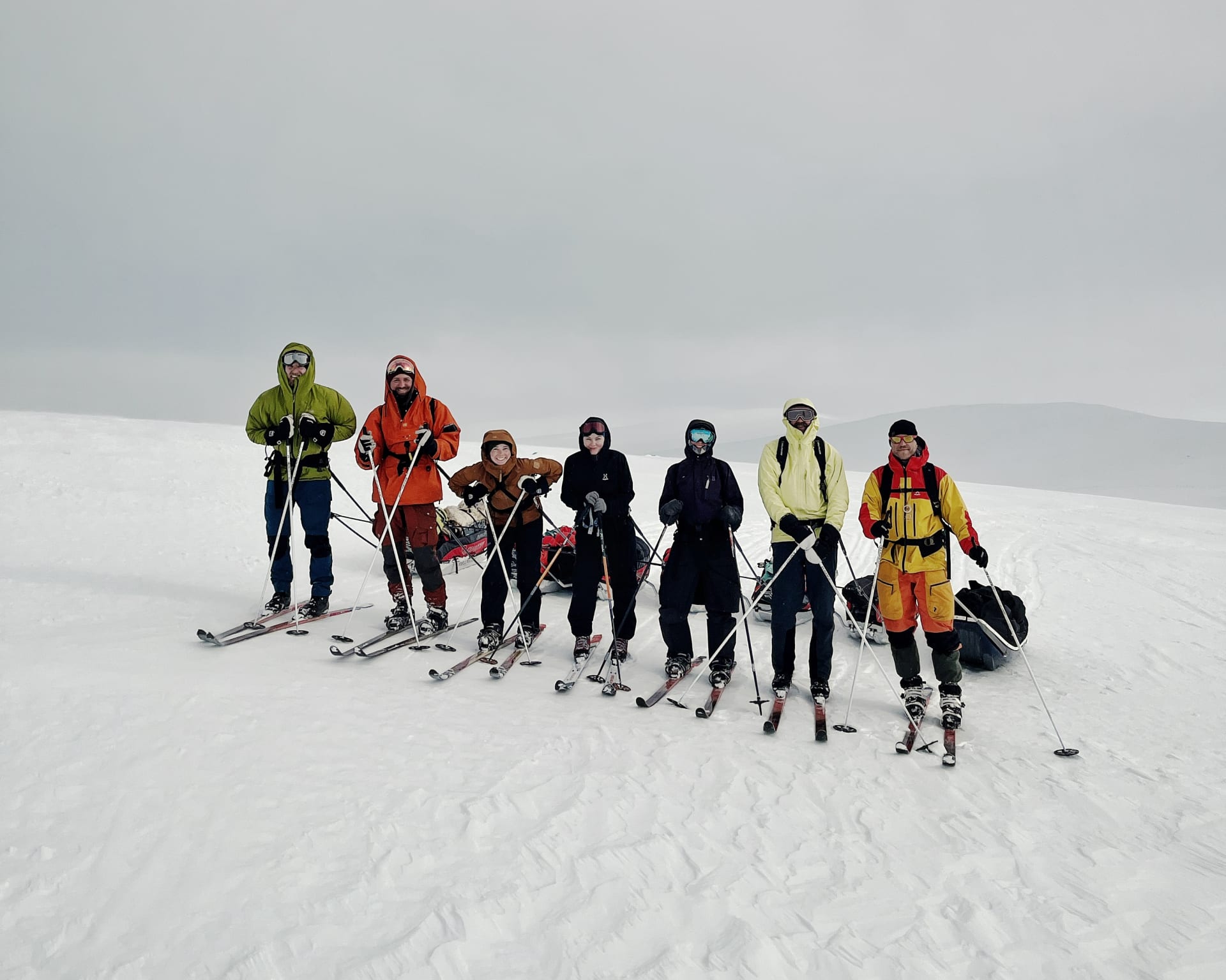 The team ready for an adventure