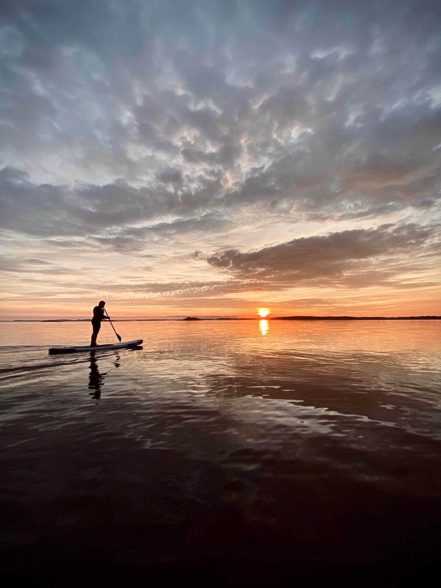 SUP-boarding into the sunset