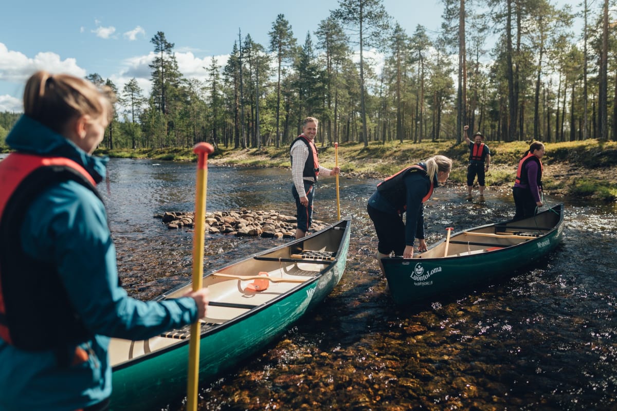 Canoe Trip at River Luttojoki