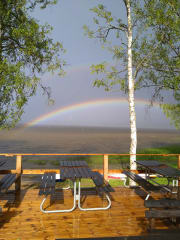 When the summer rain surprises.