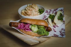 A delicious evening meal at the sauna.