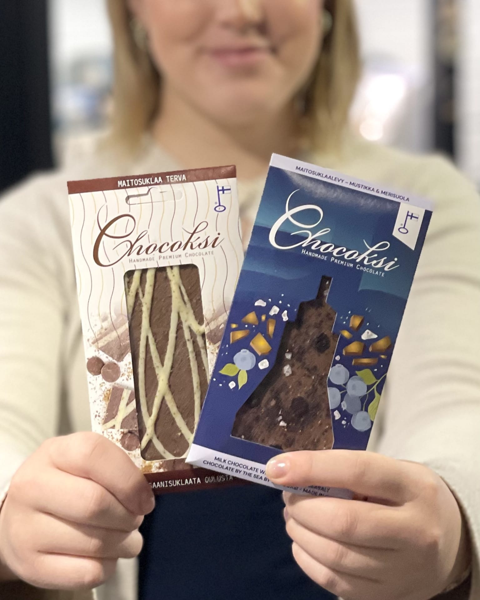 Chocoksi chocolates in Oulushop.