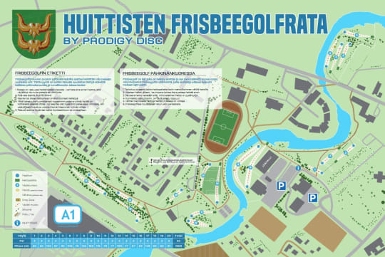 Map of the Frisbee golf course