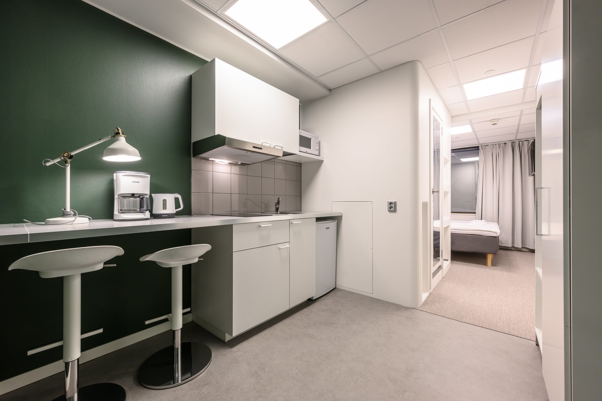 Green Twin room with kitchen