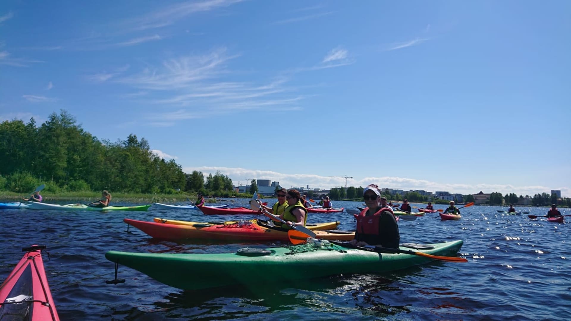 We take also groups to the kayaking