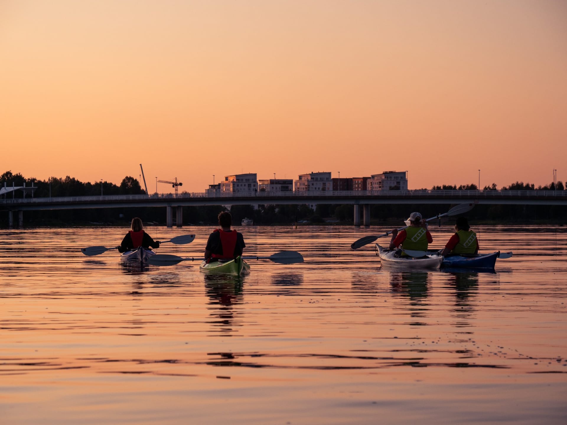 sunset kayaking