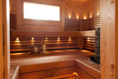 All villa has sauna.