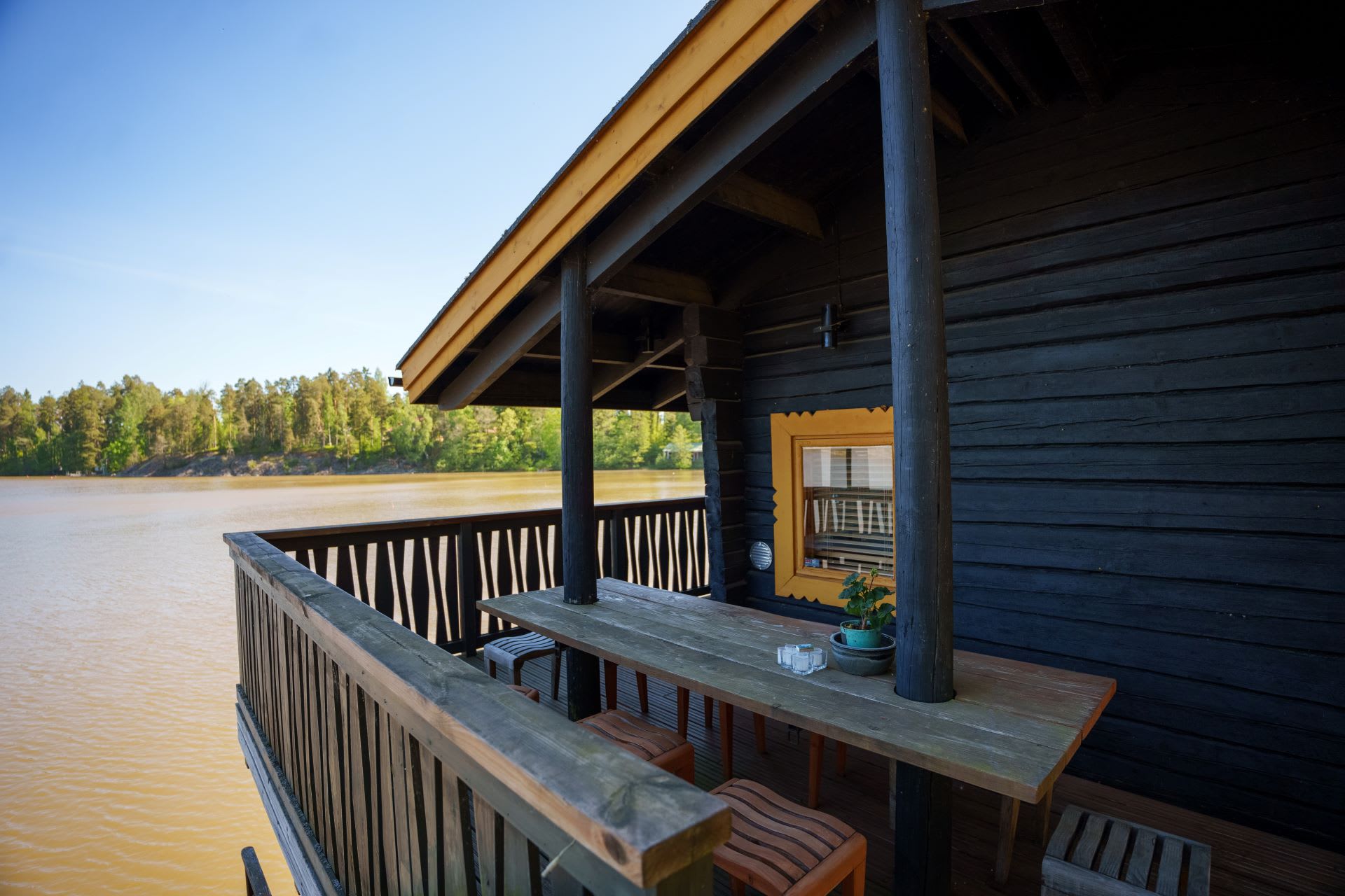 Elvilä's terrace is suitable for 6 to 8 persons
