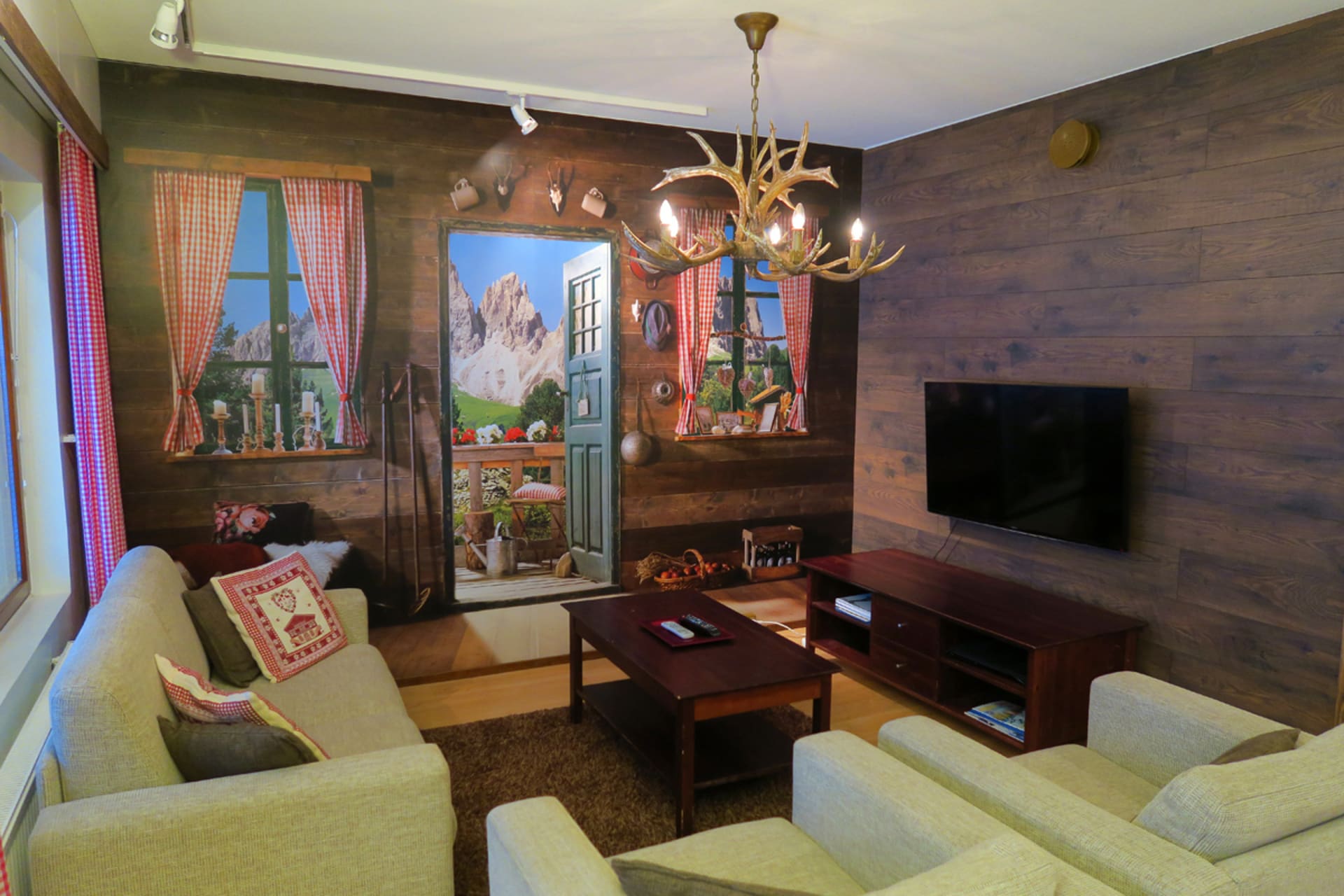 Living room in an apartment of 2 bed rooms