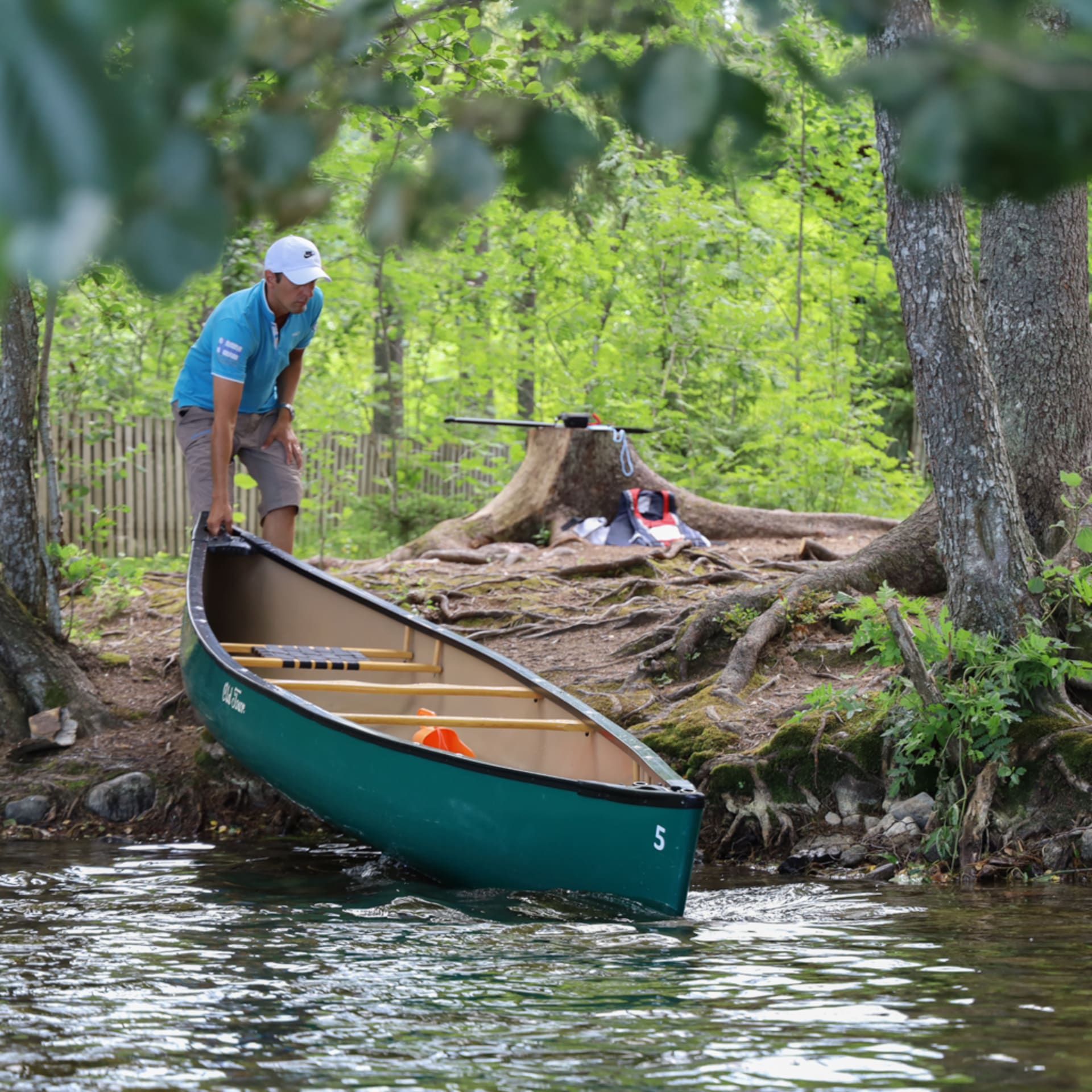 Canoeing.