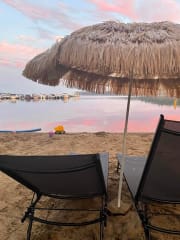 Resort area offers many activities, such as padel, beach, sup-boards, canoes, rowing boats, bikes, and saunas.