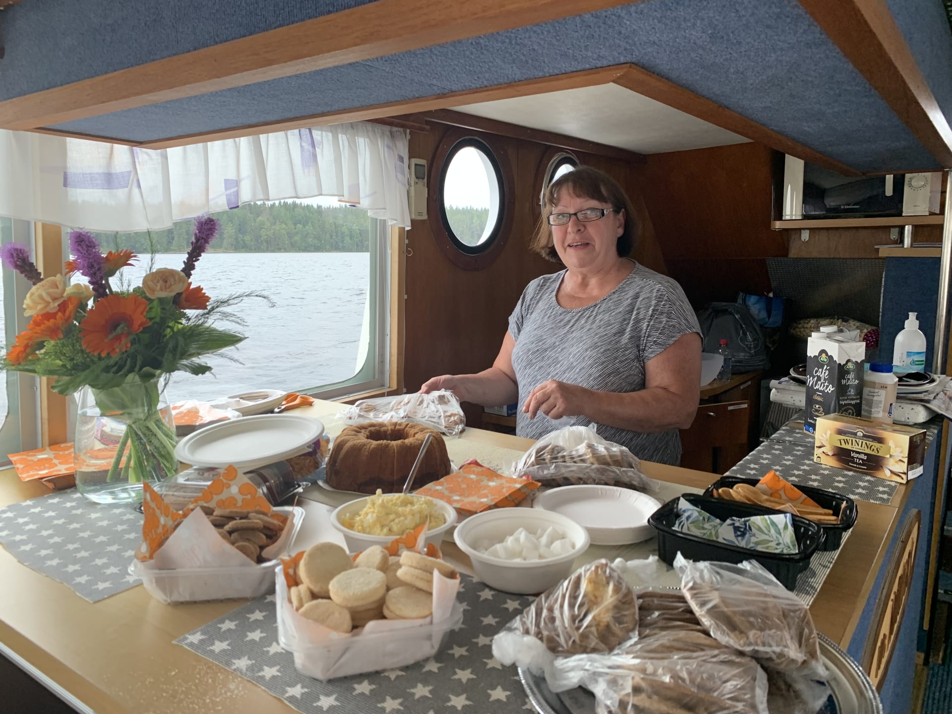 Sirpas's local food on board of M/S Nottbeck