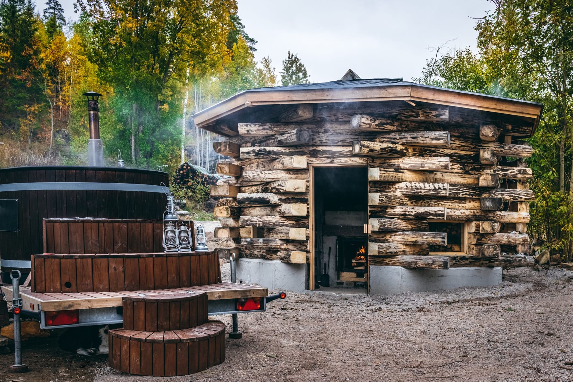 Two smoke saunas are near of villa Hilda