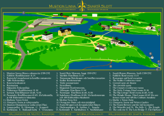 The area map of Mustio Manor - Mustion Linnan aluekartta