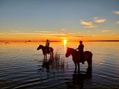 Riding at the beach