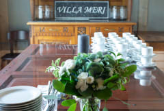 Villa Meri i Särkisalo, serveringsbord och dukning.