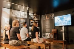 An indoor exhibition