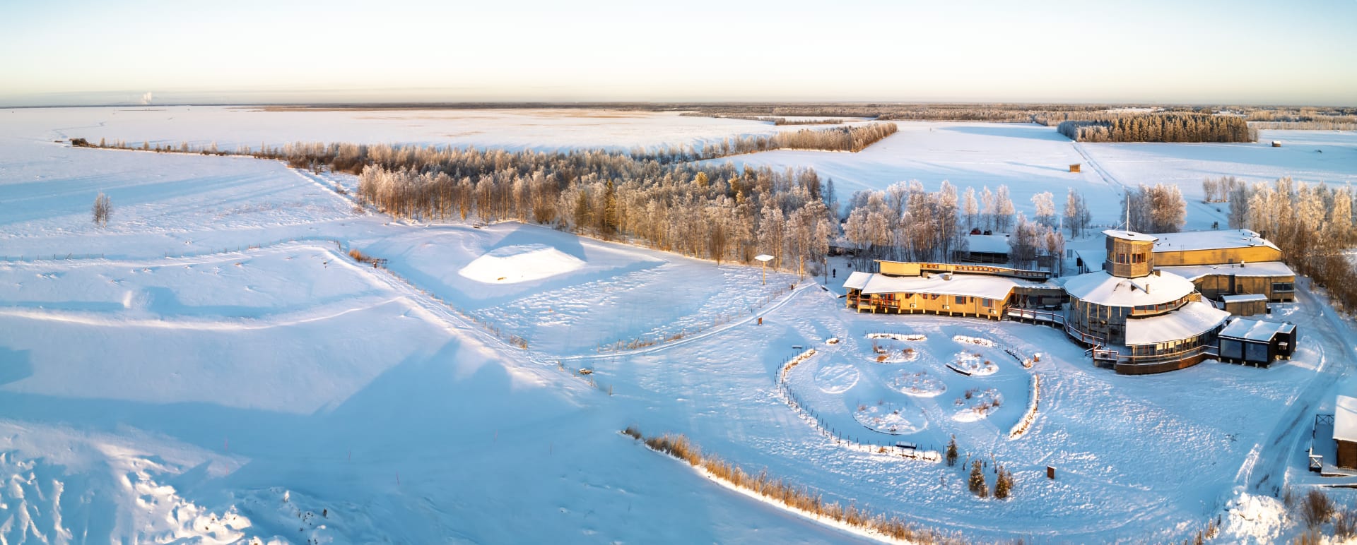 Liminka Bay Resort from bird perspective.