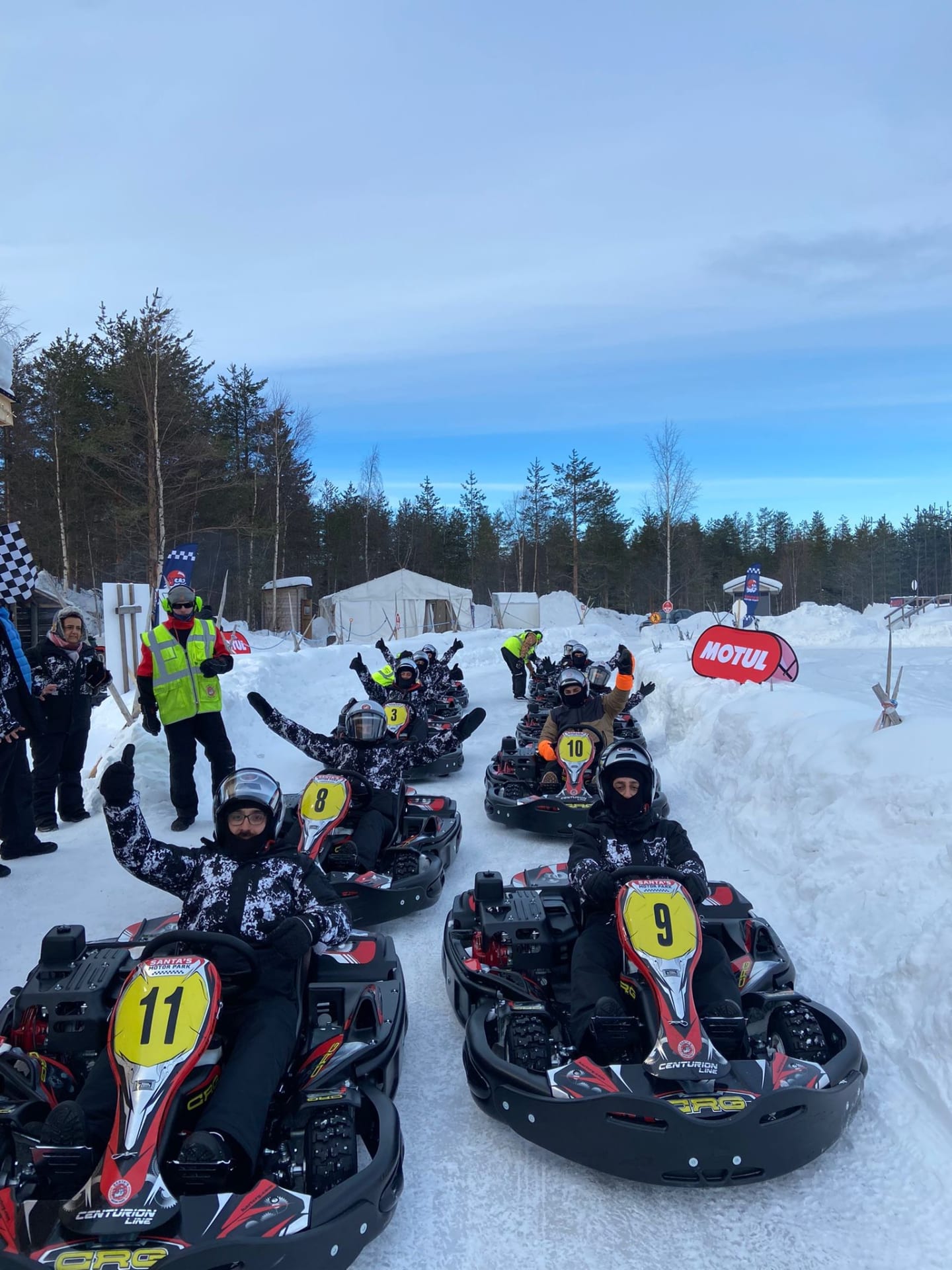 Happy drivers.