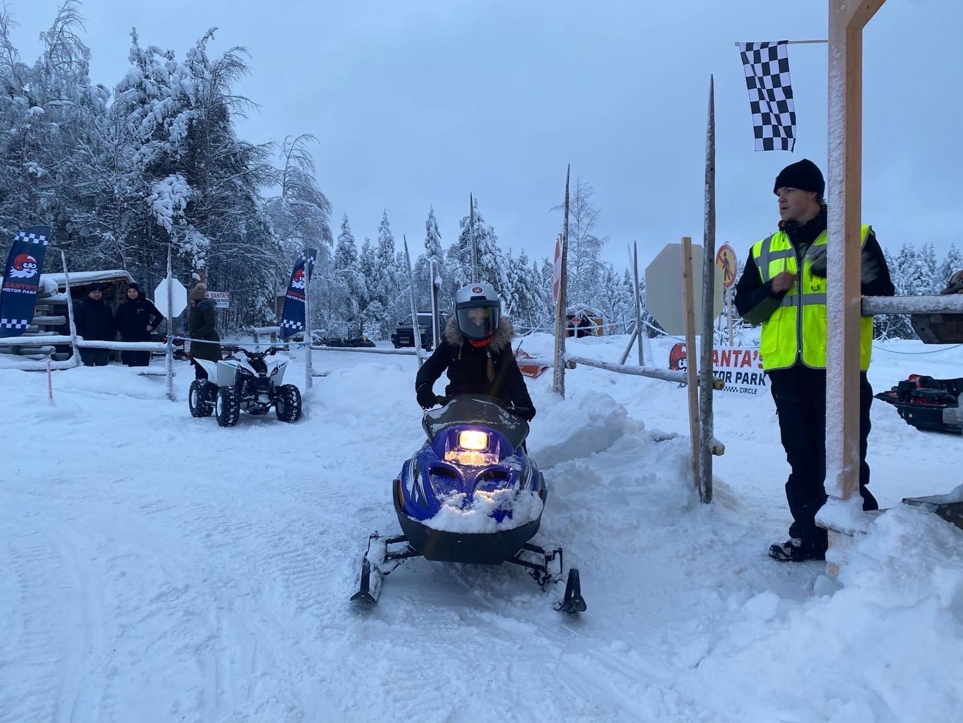 Mini-skidoo and mini ATV track.