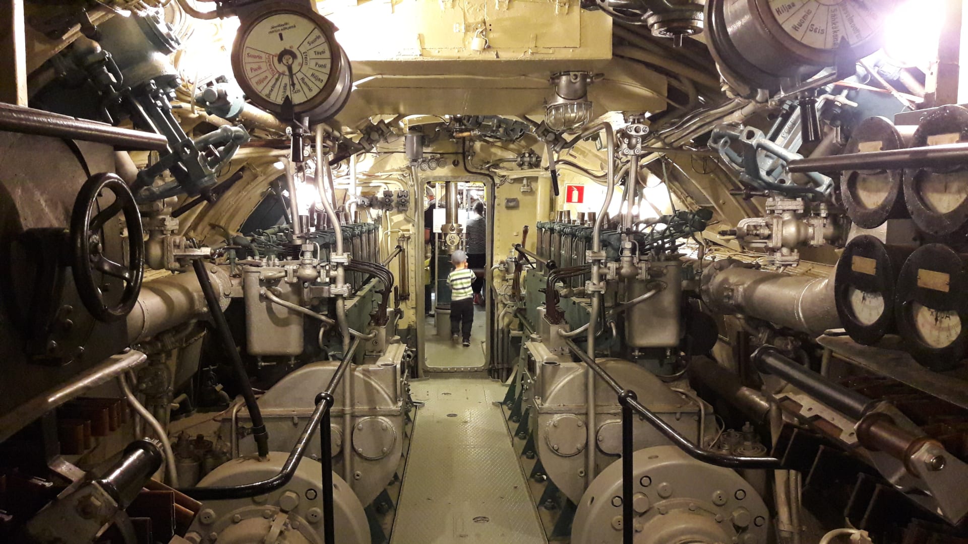 Engineroom of the submarine Vesikko.
