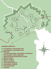 Loviisan linnoituksen suunnitelma / Plan of the fortress