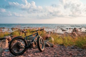 Bike in Reposaari landscape