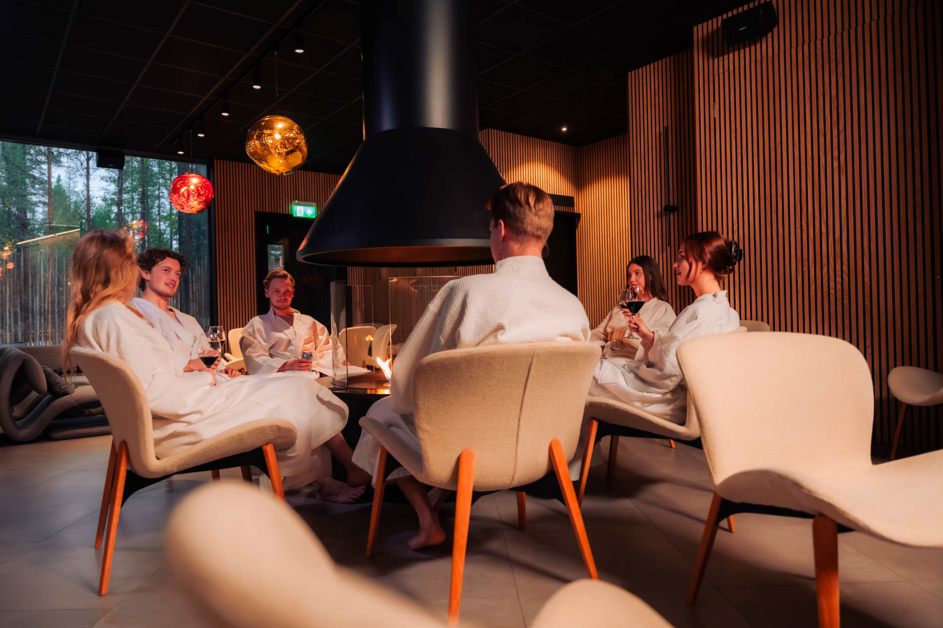 Sauna lounge tulipaikalla