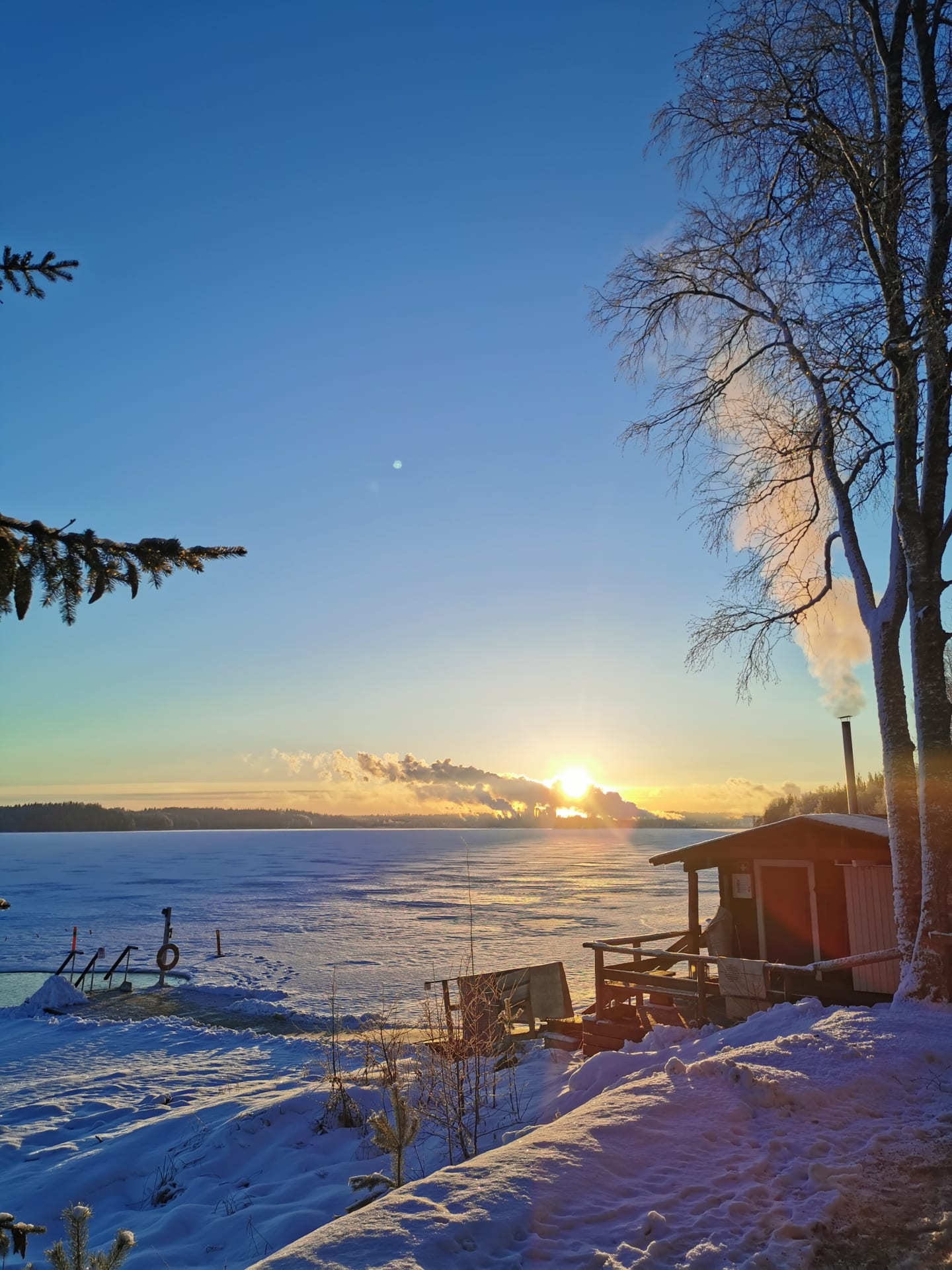 Ice swimming with Sauna