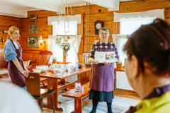 The teacher is giving the recipe.