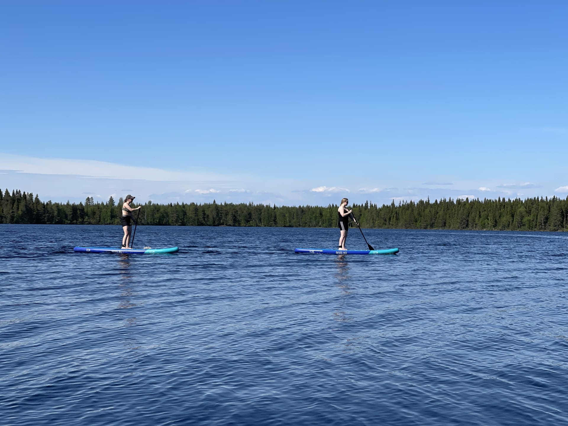 Stand Up Paddle (SUP) boarding at Ranualake during summer