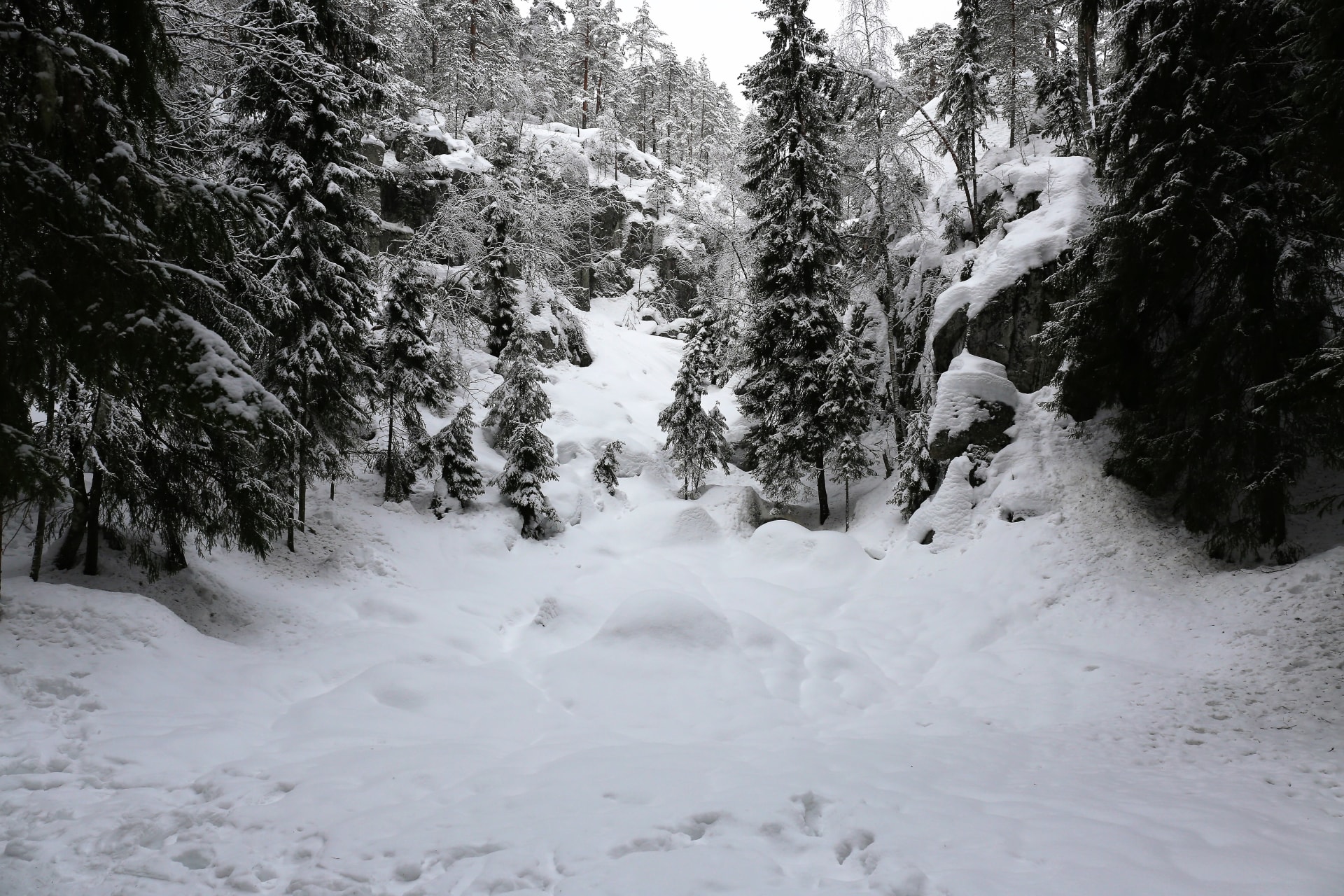 Pirunpesä Gorge and Tiirismaa hill